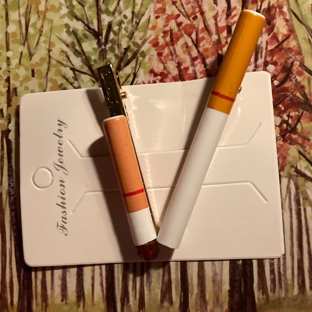 Hair clips-cigarette butt realistic look hair accessories